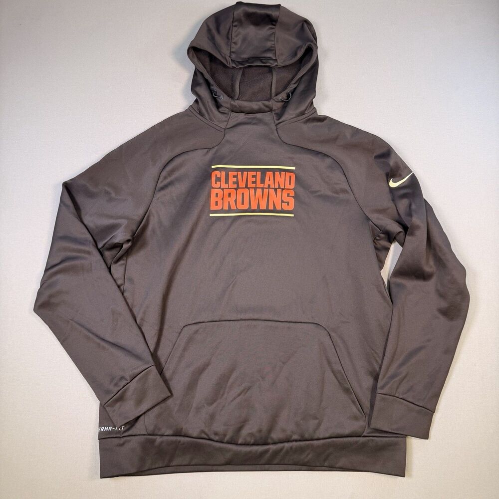 Mens Nike Therma Fit Cleveland Browns Hoodie On Field Team Apparel Large